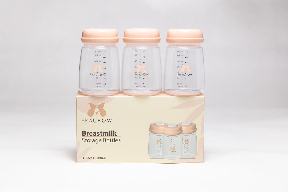 3 Fraupow Storage & Feeding Bottles / Pack of 3