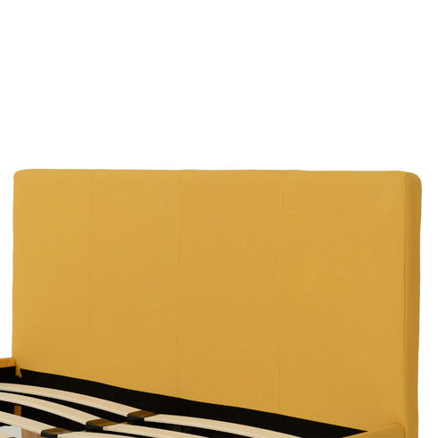 Prado 4FT6 Bed - Mustard Fabric