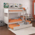 New Classic Bunk Bed With Open Trundle White