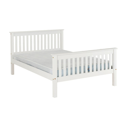Monaco 5FT Bed High Foot End - White