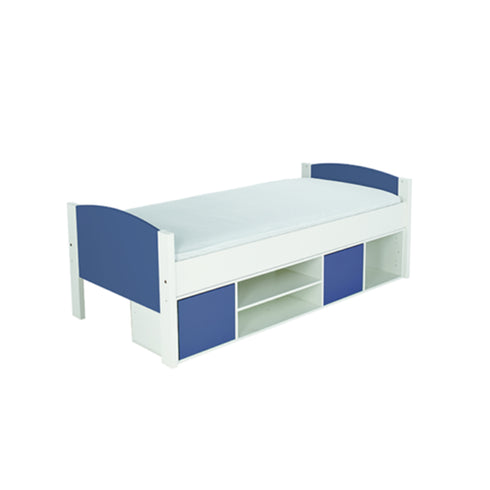 Stompa UNOS Storage Cabin Bed Blue Headboard Blue Doors