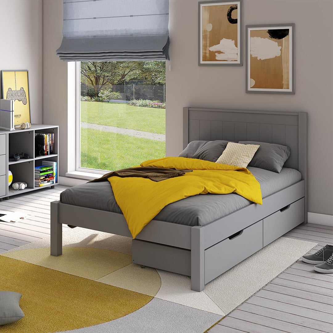 Classic Grey Low End Double With A Pair Of Drawers 135x190cm