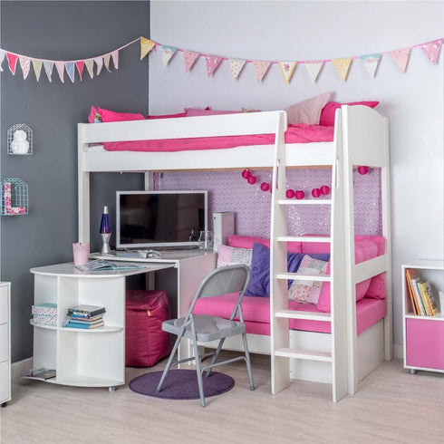 Highsleeper, Sofa, Fixed Desk, POD Sofa Pink