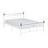 Marlborough 4FT6 Bed - White/Antique Brass