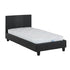 Prado 3FT Bed - Black Faux Leather