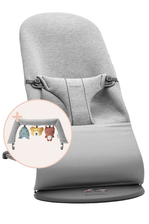 BabyBjörn Bouncer and Toy Bundle - Light Grey