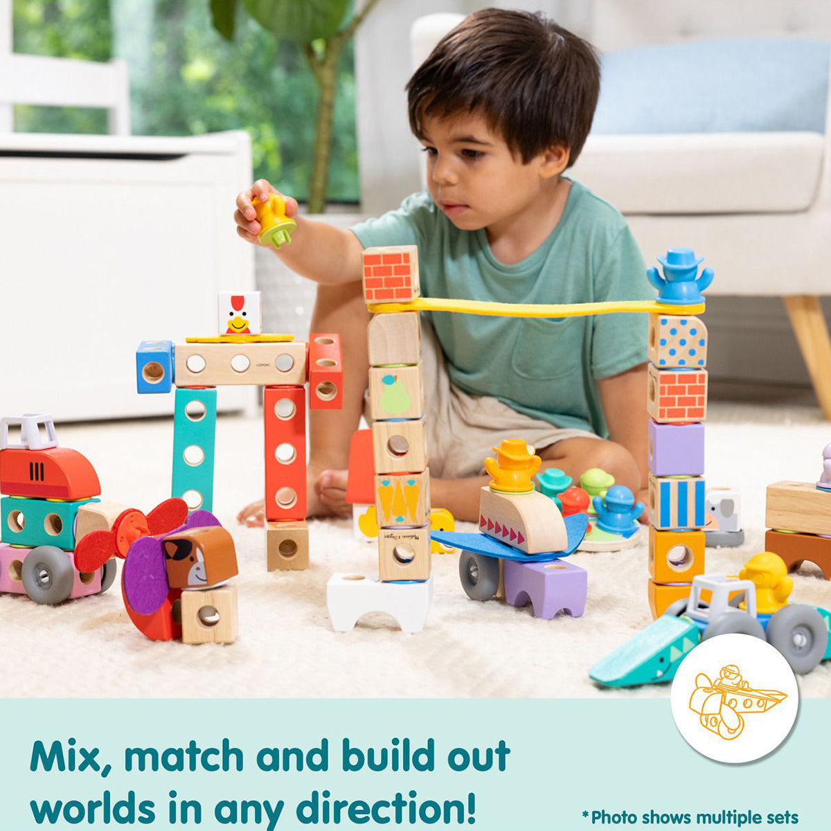 Melissa & Doug - Blockables Vehicles Building