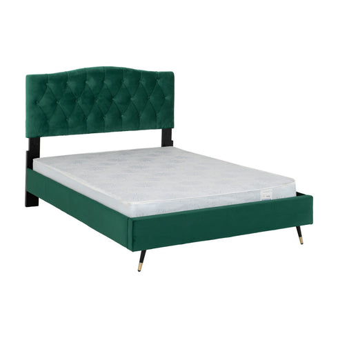 Freya 4FT6 Bed - Green Velvet Fabric