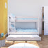 Compact Bunk Bed With Trundle Drawer And Trundle Mattress White