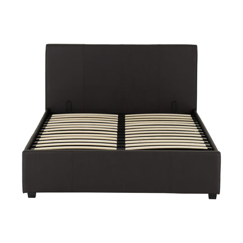 Prado Plus 4FT6 Storage Bed - Brown Faux Leather
