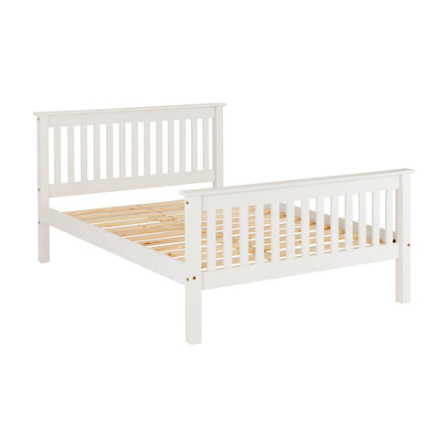 Monaco 5FT Bed High Foot End - White