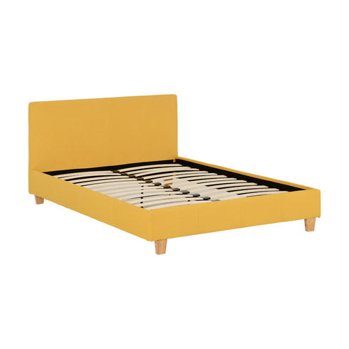 Prado 4FT6 Bed - Mustard Fabric