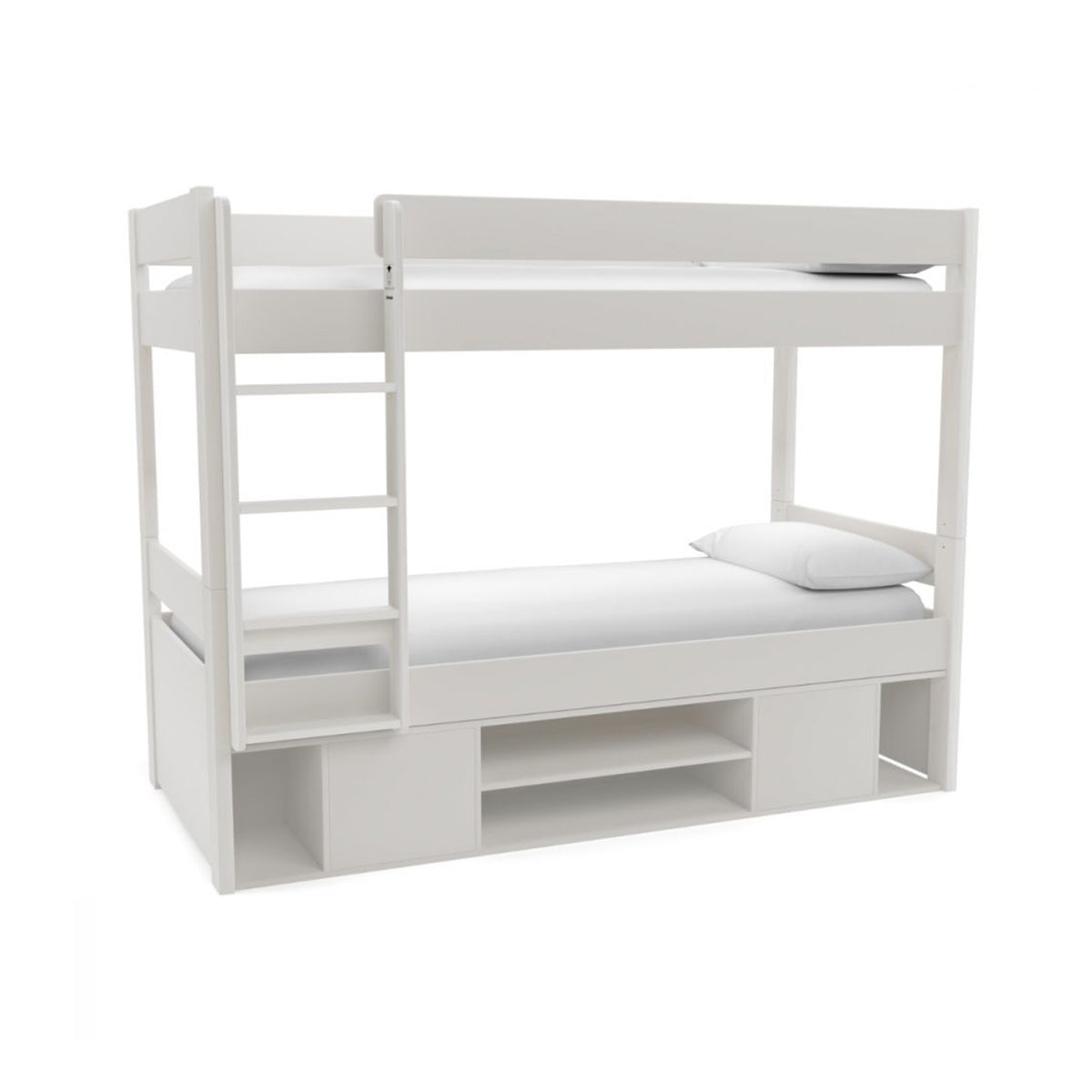 Uno White Bunk Bed With Under Bed Storage