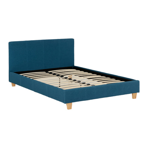 Prado 4FT6 Bed - Petrol Blue Fabric