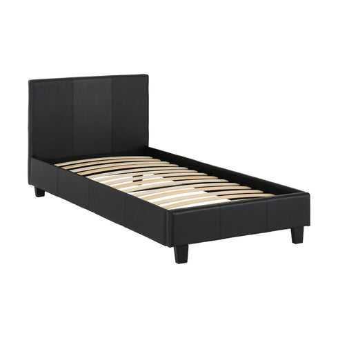 Prado 3FT Bed - Black Faux Leather