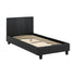 Prado 3FT Bed - Black Faux Leather
