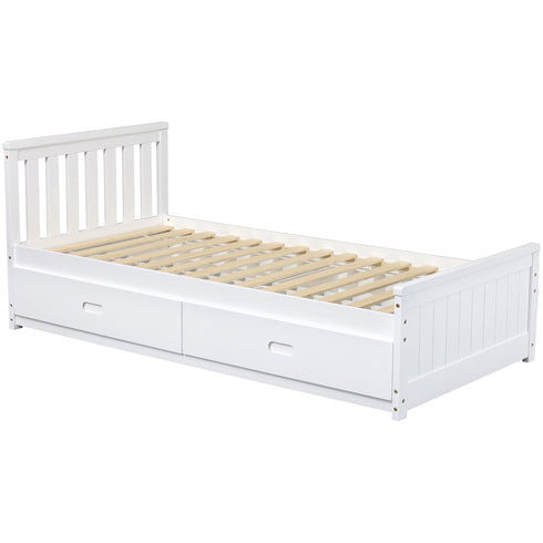 Timeless White Kids Storage 4 Drawer Bed