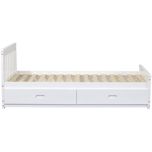 Timeless White Kids Storage 4 Drawer Bed
