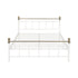 Marlborough 4FT6 Bed - White/Antique Brass
