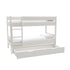 Compact Bunk Bed With Trundle Drawer White