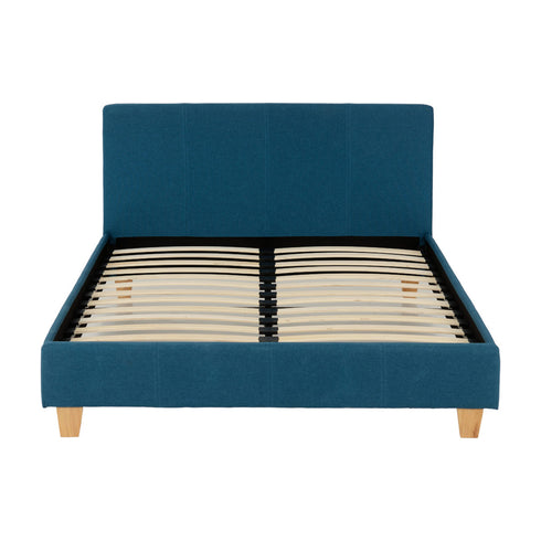 Prado 4FT6 Bed - Petrol Blue Fabric