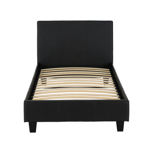 Prado 3FT Bed - Black Faux Leather