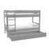 Compact Bunk Bed With Trundle Drawer Grey
