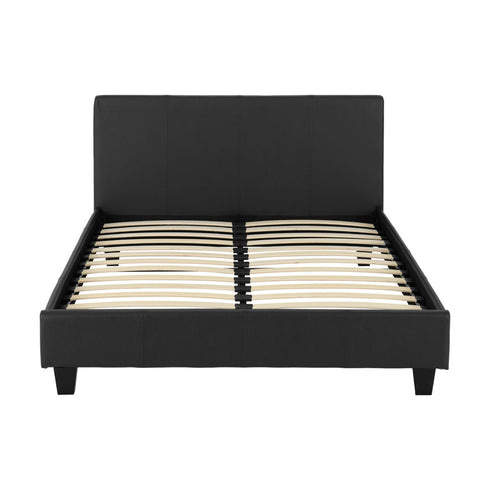 Prado 4FT6 Bed - Black Faux Leather