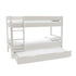 Compact Bunk Bed With Trundle Drawer And Trundle Mattress White