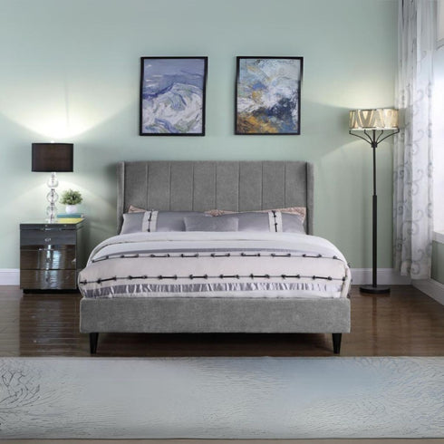 Amelia 5FT Bed - Dark Grey Fabric