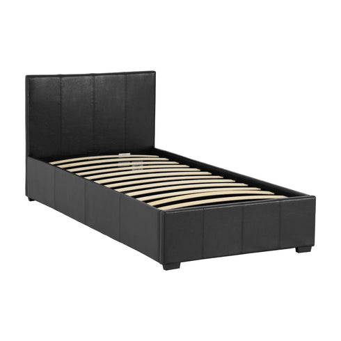 Waverley 3FT Storage Bed - Black Faux Leather