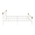 Marlborough 4FT6 Bed - White/Antique Brass