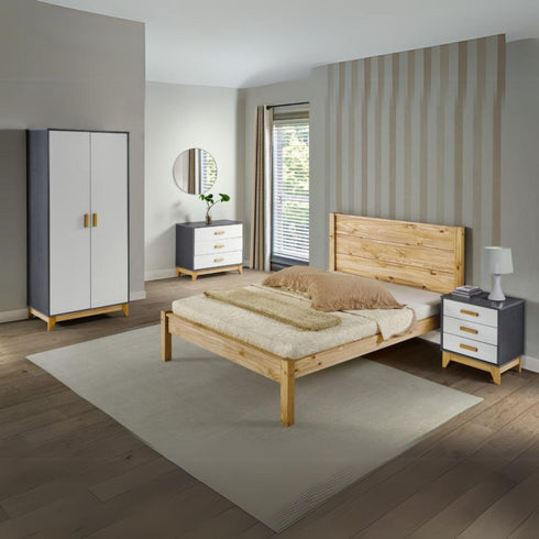 Barton 5FT Bed  - Waxed Pine