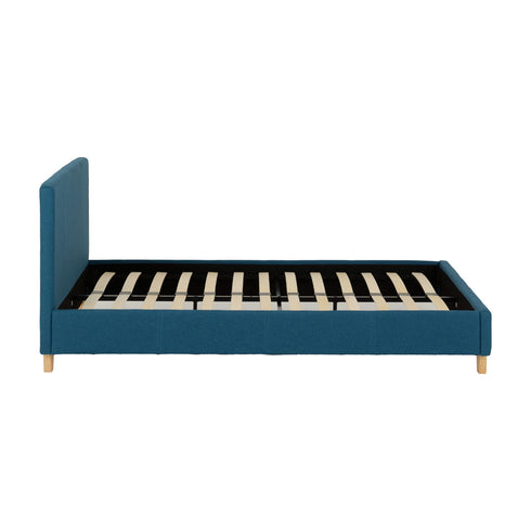 Prado 4FT6 Bed - Petrol Blue Fabric