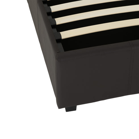 Prado Plus 4FT6 Storage Bed - Brown Faux Leather