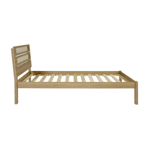 Santana 3FT Bed  - Light Oak/Rattan Effect