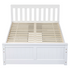 Timeless White Kids Storage 4 Drawer Bed