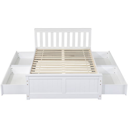 Timeless White Kids Storage 4 Drawer Bed