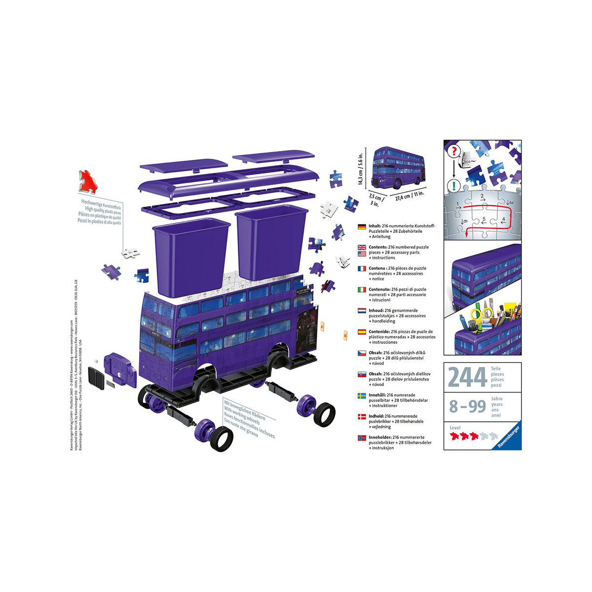 Harry Potter Knight Bus 216 Piece 3D Puzzle