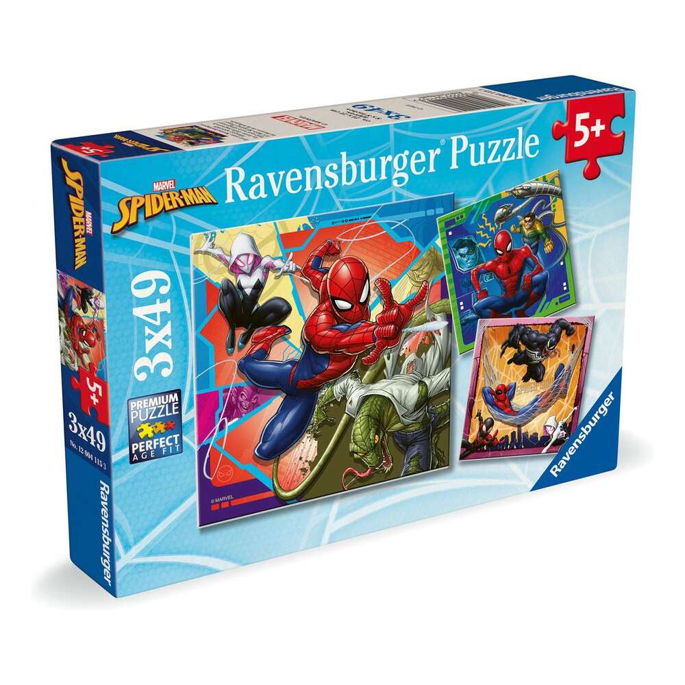 Spiderman 3x49 Piece Jigsaw Puzzles