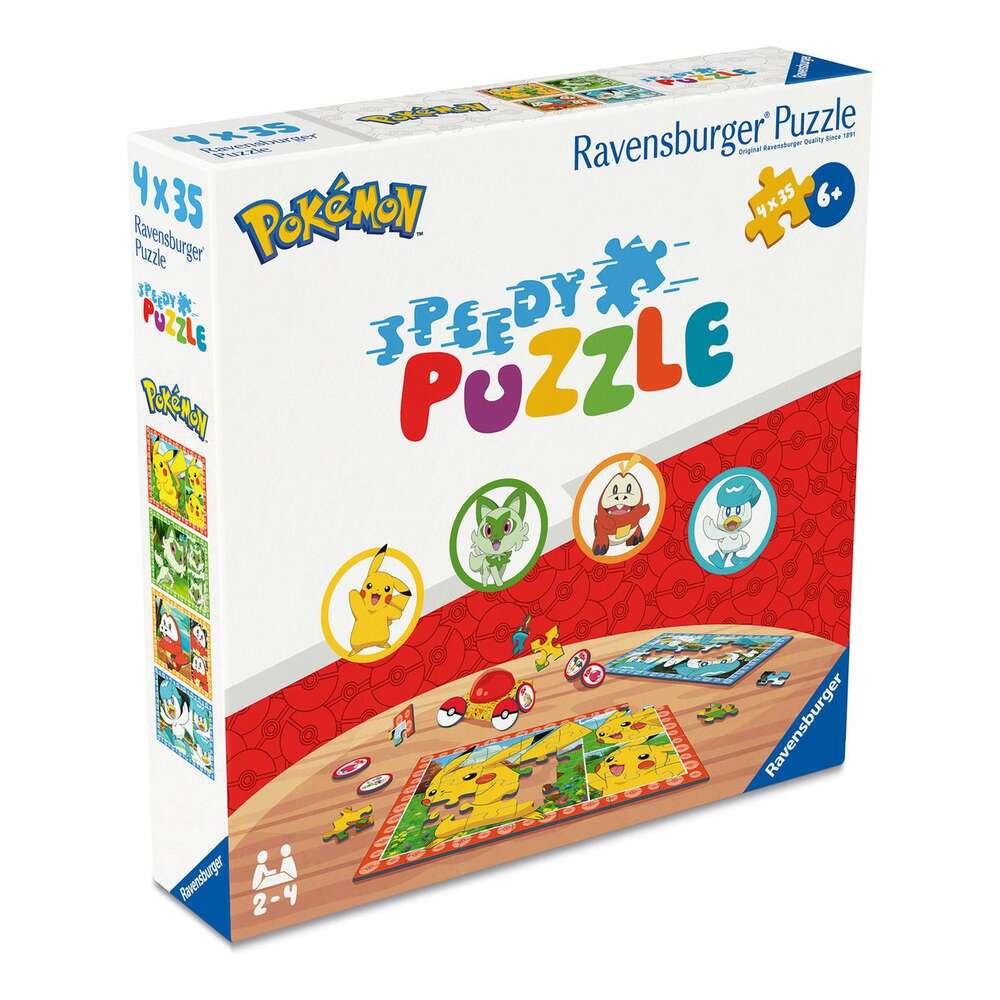 Speedy Puzzle Pokemon 4x35 Piece Jigsaw Puzzles