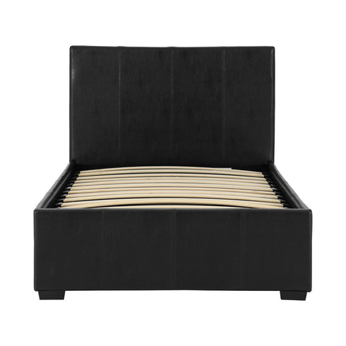 Waverley 3FT Storage Bed - Black Faux Leather