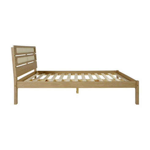 Santana 5FT Bed  - Light Oak/Rattan Effect