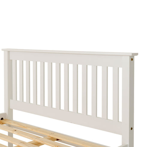 Monaco 5FT Bed High Foot End - White