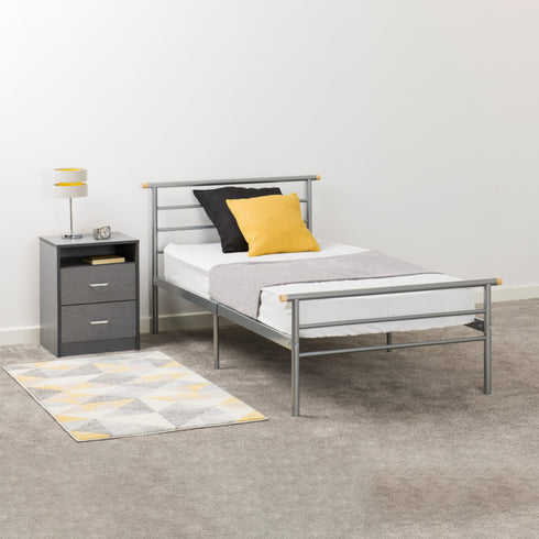Orion 3FT Bed - Silver