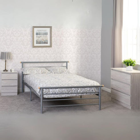 Orion 4FT Bed - Silver