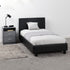 Prado 3FT Bed - Black Faux Leather