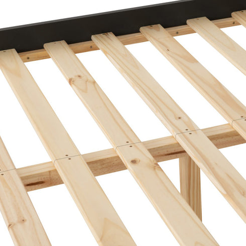 Monaco 5FT Bed Low Foot End - Grey/Oak Effect