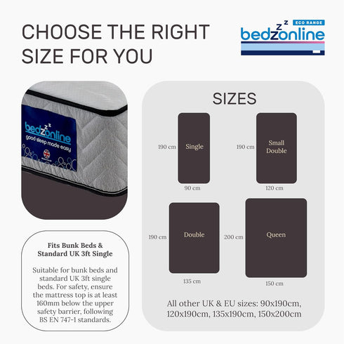 BEDZONLINE Affordable Hydro Sprung Mattress