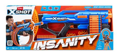 X-Shot Insanity S1 Mad Mega Barrel Blaster